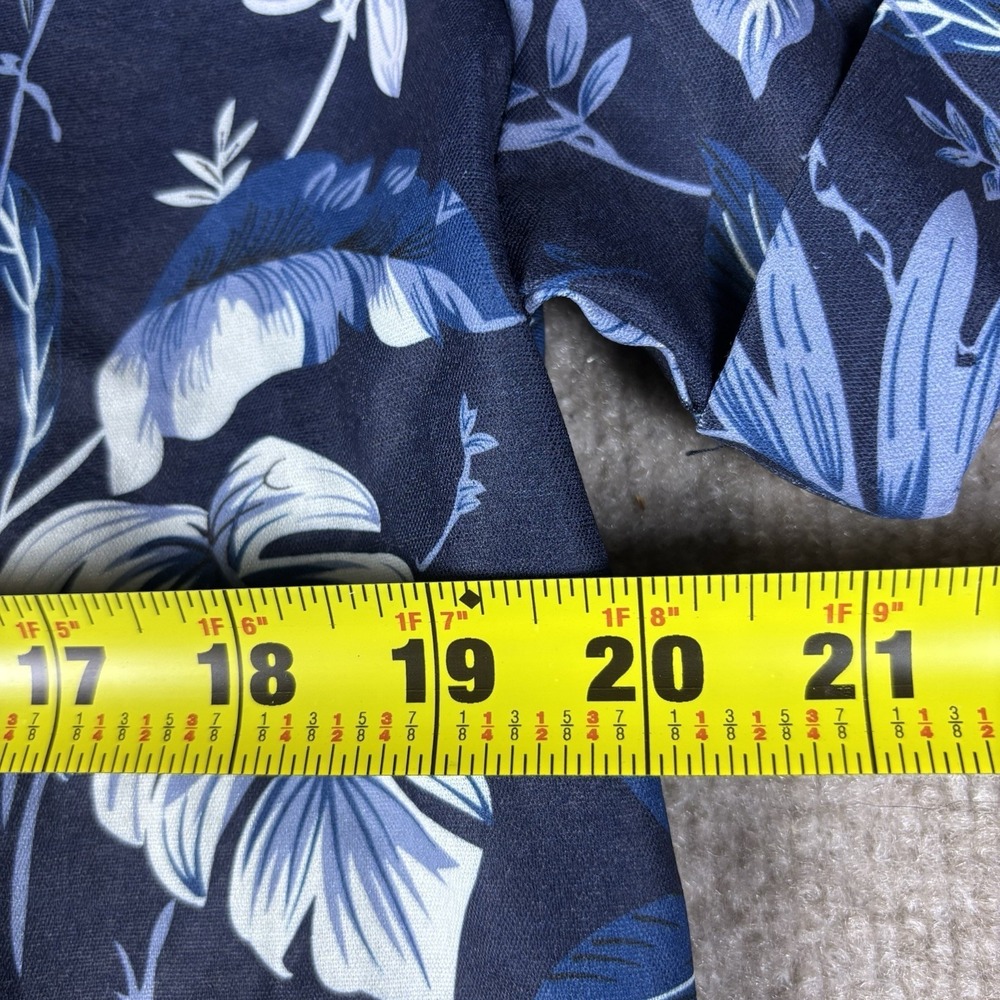 COOFANDY Mens Hawaiian Shirt Size Small Blue Floral Short Sleeve Button - Picture 4 of 6